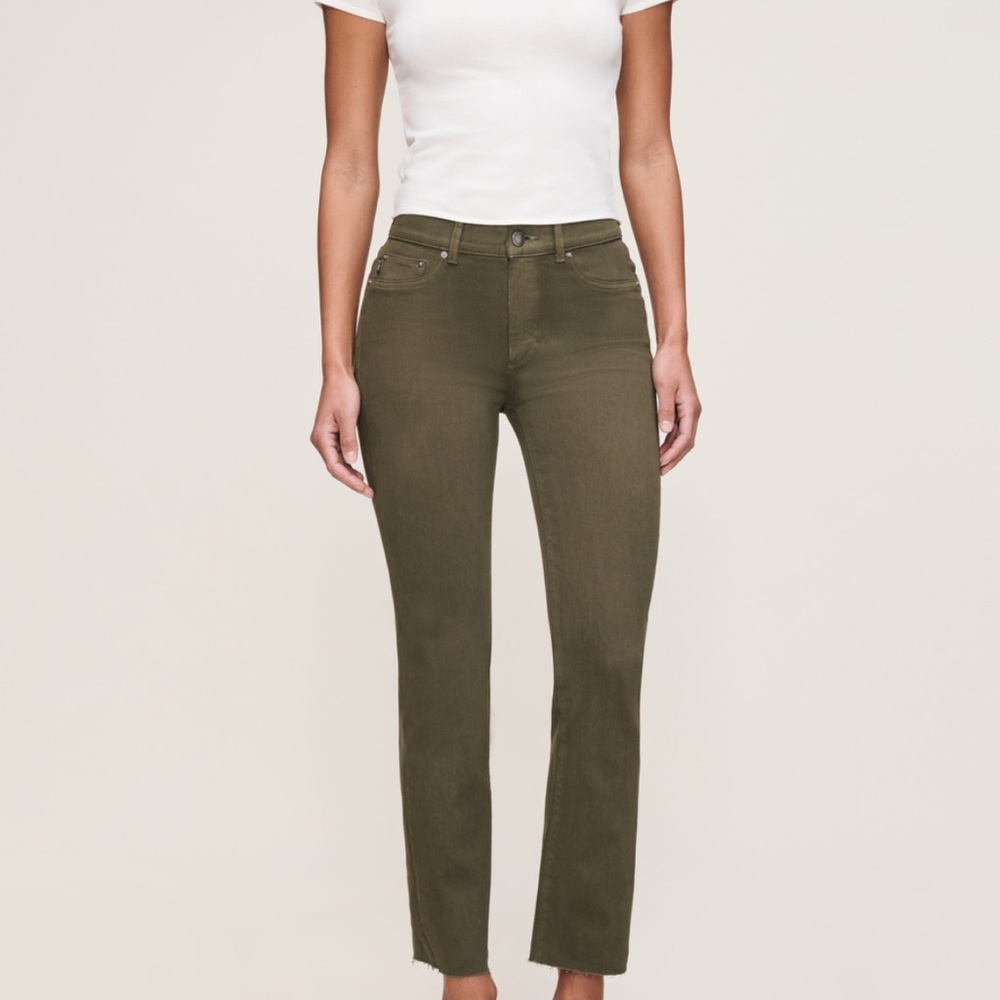 DL1961 Women's Straight Leg Jeans in Olive